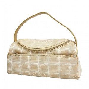 Chanel New Travel Nylon Pouch, Beige, Women's, P1150214